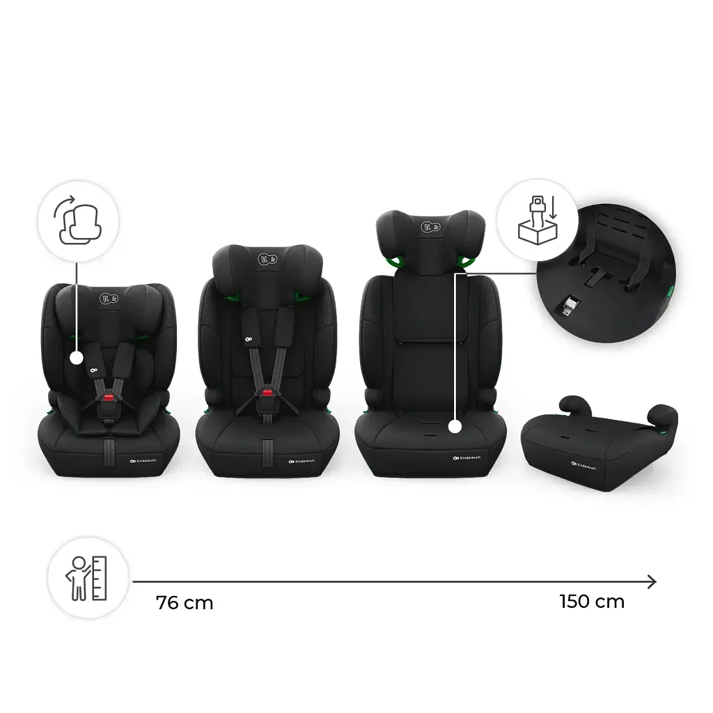 Автокрісло Kinderkraft Comfort Up 2 Plus i-Size Black (KCCOUP02BLKPL00) - фото 9