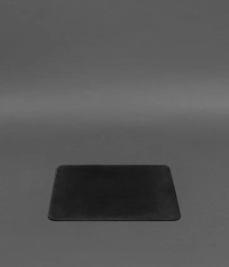 Коврик для мышки из натуральной кожи 1.0 черный Crazy Horse - фото 2