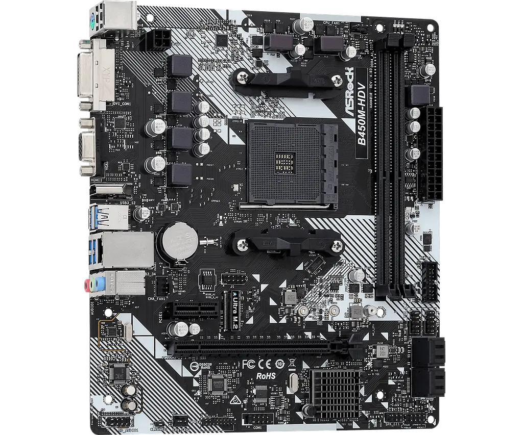 Материнська плата ASRock B450M-HDV R4.0 Socket AM4 (B450M-HDV R4.0) Б/В - фото 3