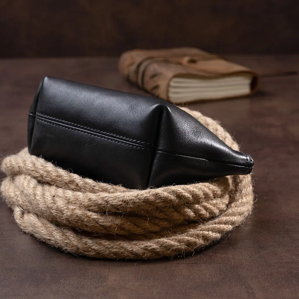 Жіноча косметичка зі шкіри Amelin Grande Pelle 11302 чорна - фото 10