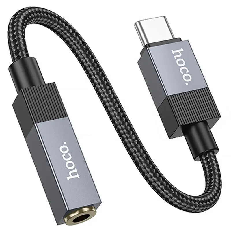 Переходник Hoco UPA32C Type-C на 3,5 мм, черный - фото 5