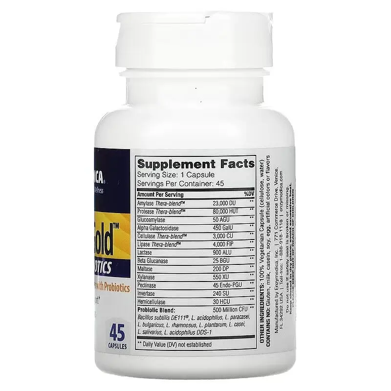Ферменти Enzymedica Digest Gold + Probiotics, 45 капсул з пробіотика - фото 2