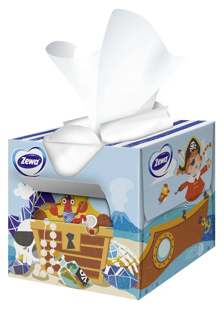 Серветки косметичні Zewa Kids Zoo Cube тришарові 60 шт. - фото 5