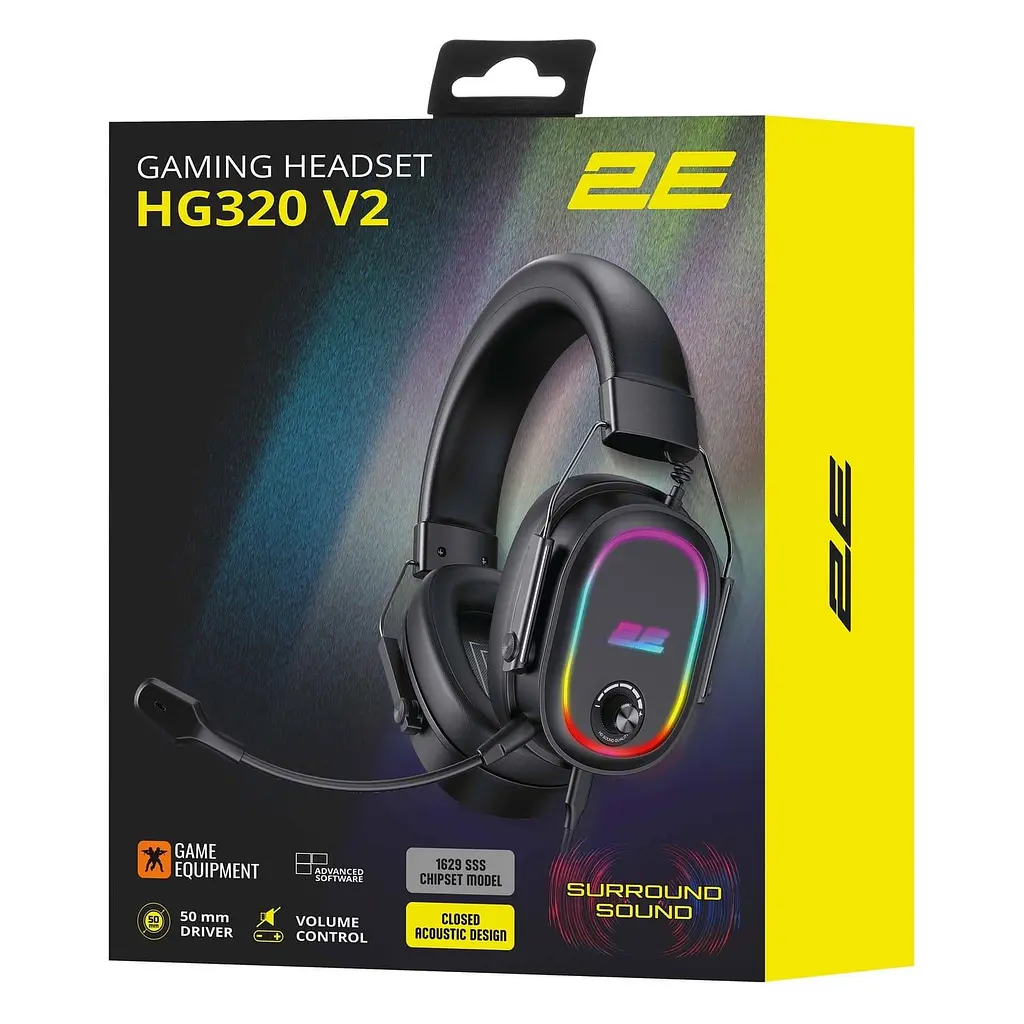 Ігрова гарнітура 2E GAMING HG320 V2 7.1 USB-A RGB Black (2E-HG320V2BK-7.1) - фото 10