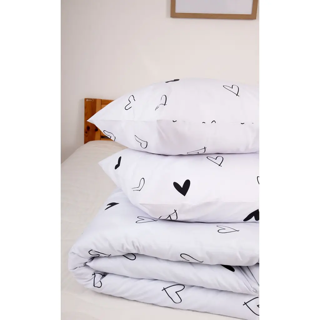 Комплект постільної білизни ТЕП Happy Sleep Duo Rachel євро білий з чорним (2-04009_26577) - фото 3