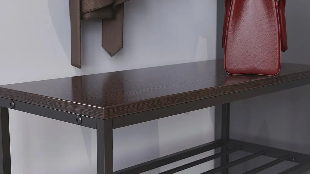 Полиця для взуття Слайм 3 Ferrum-decor 635x630x260 Чорний метал ДСП Венге Магія 16 мм (FRD-105157) - фото 3