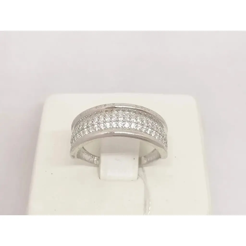 Срібне кільце Імперія золота з фіанітами. КВ472(2)С 17 - фото 4