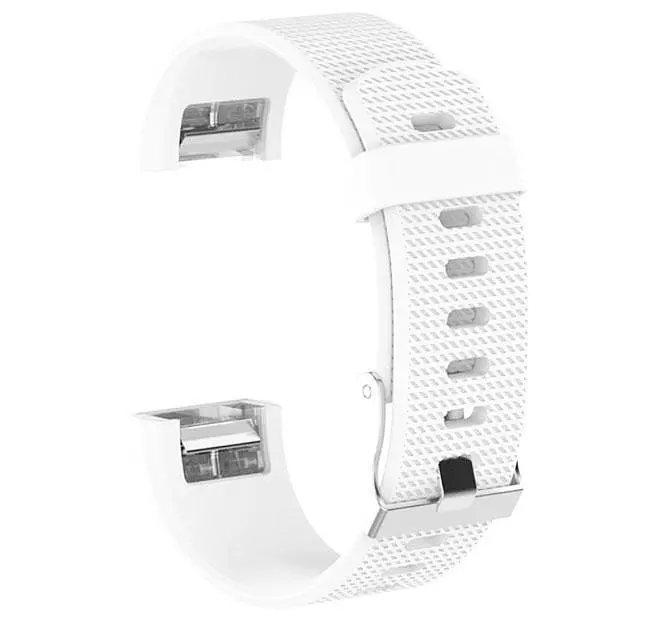 Силиконовый ремешок Primolux для фитнес браслета Fitbit Charge 2 S White - фото 2