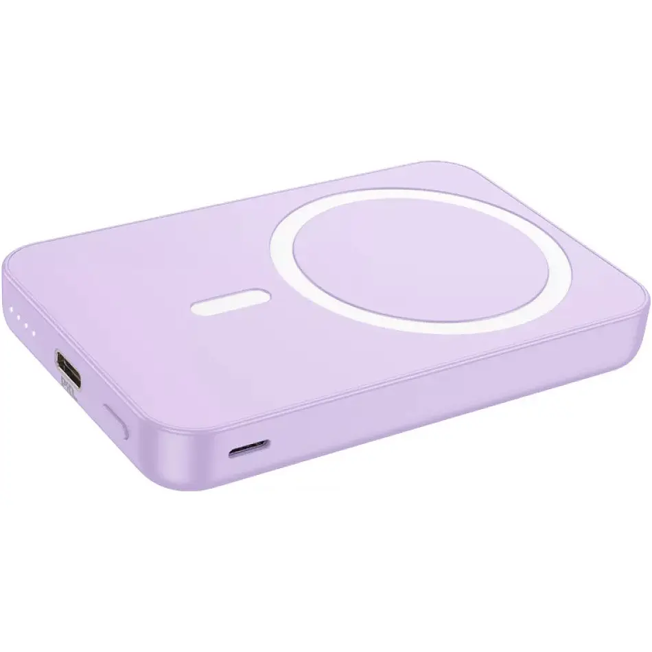 Зовнішній акумулятор Hoco J109 Easy MagSafe 5000mAh 20W Purple [101294] - фото 2