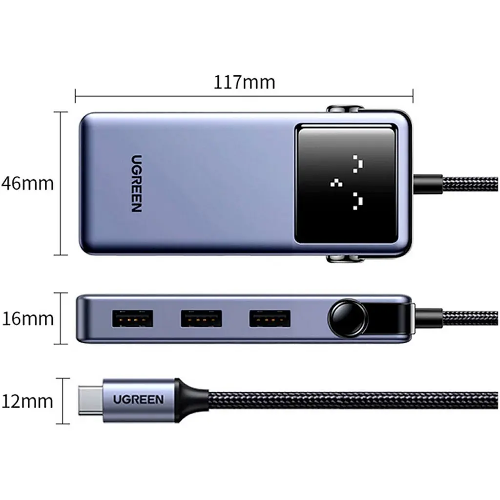 USB-хаб Ugreen Uno 7in1 CM888 (45155) [146256] - фото 5