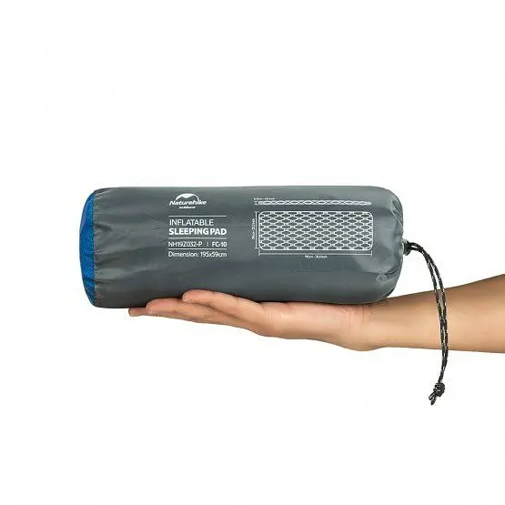 Матрац надувной Naturehike FC-10 (NH19Z032-P) 6.5см - одноместный - голубой - фото 2