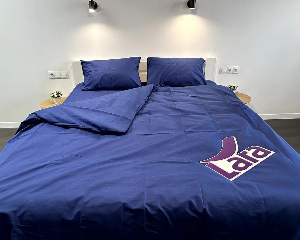 Постільна білизна LARA бязь Blue d11070e2 євро - фото 6