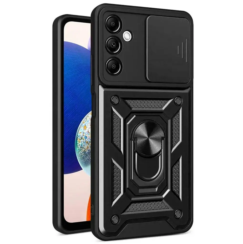 Чохол Primo Shockproof для Samsung Galaxy A17 4G (SM-A175) - протиударний, з підставкою і шторкою камери - Black - фото 3