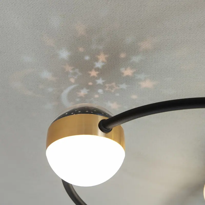 Led люстра з ефектом зоряного неба MX2987-3L WH+BK - фото 2