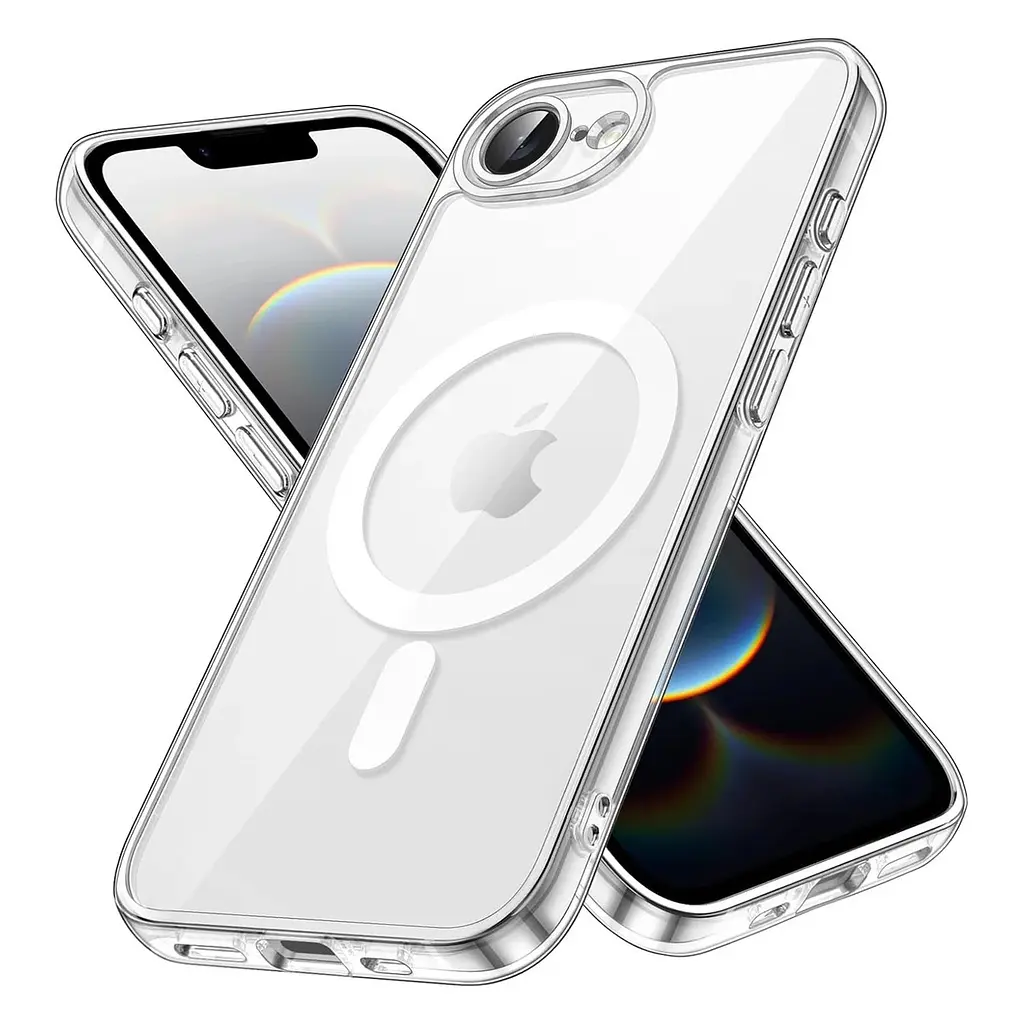 Протиударний прозорий чохол для Apple iPhone 17e/16e Clear Case Ultra Hybrid MagSafe з магнітом - фото 3