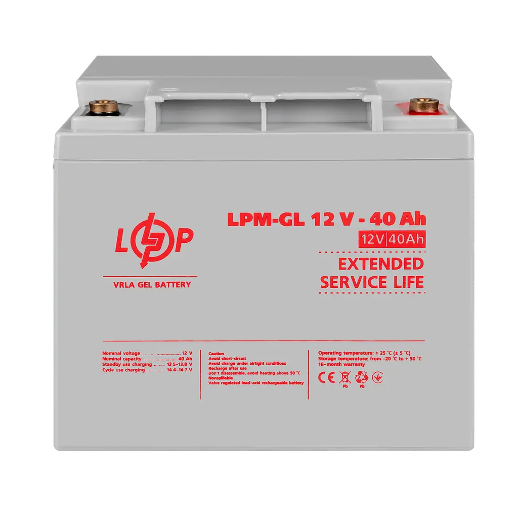 Акумулятор гелевий LPM-GL 12V - 40 Ah - фото 2