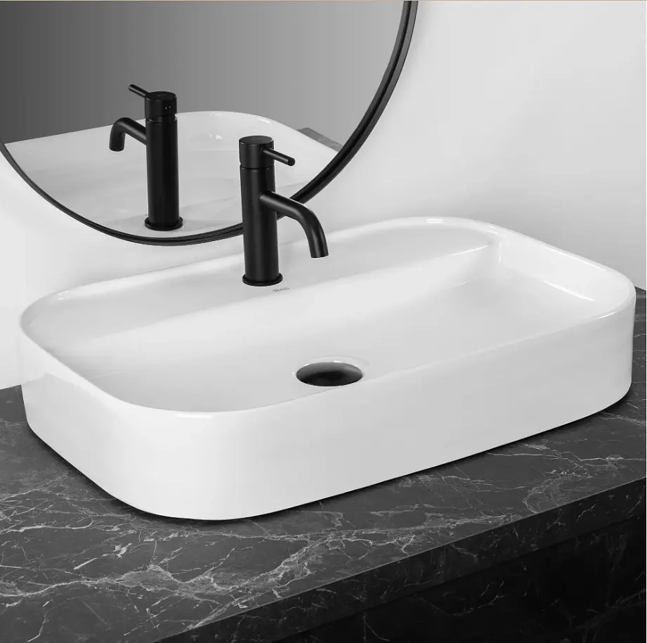 Умивальник Rea Verona 65x44 white (REA-U3325), Глянцева - фото 2
