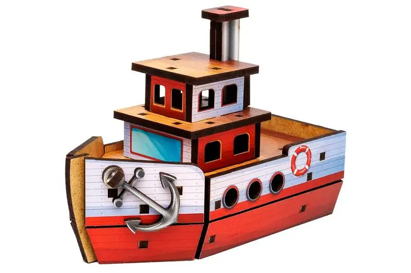 Конструктор дерев'яний Puz-00962 "Turbo Ship" в кульку PuzzleOK - фото 2