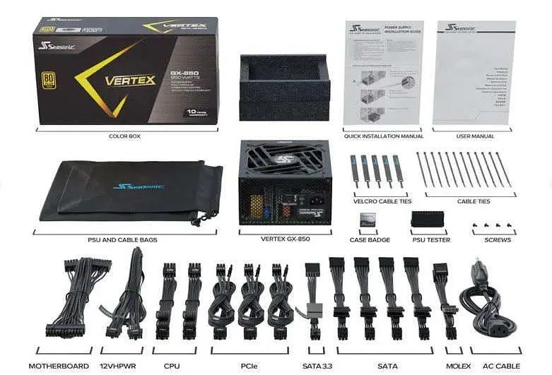Блок живлення SeaSonic VERTEX GX-850 (12851GXAFS) - фото 7