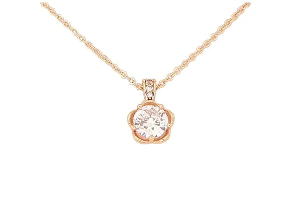Кулон XUPING на цепочке позолота 18K «Квітка з кристалами» 48,53см*1,5мм 295019