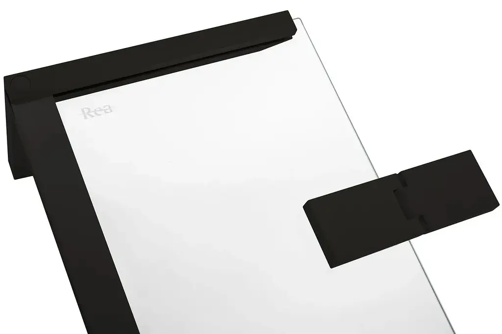 Душова кабіна Rea Hugo 100x100 black підвійна REA-K6602, Чорний матовий, Універсальна, прозрачний, Чорний матовий - фото 7