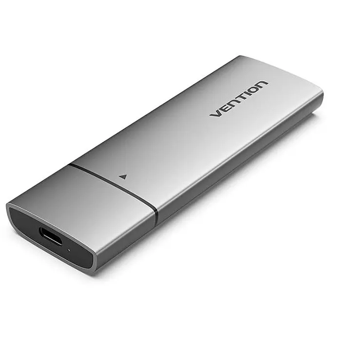Зовнішня кишеня для SSD M.2 (NVME) M-key USB Type-C 3.2 сіра Vention - фото 2