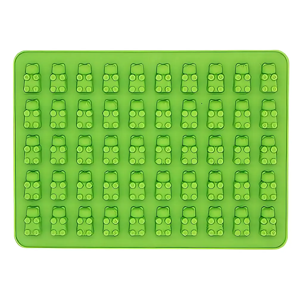Силіконова форма для желейних цукерок "Міні Ведмедики Gummy Bears" 19х13.7 см, Kitchen Master Салатовий 87333