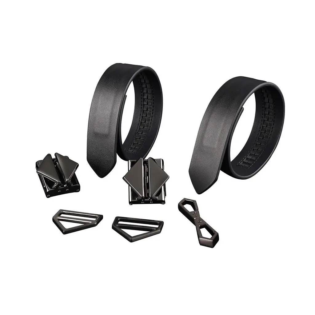 Фіксатори для рук та ніг LOCKINK Wristcuffs/Anklecuffs, чорні, натуральна шкіра - фото 3