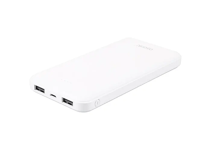 Повербанк 10000mAh портативний зарядний пристрій зовнішній акумулятор 2*USB POWER BANK Asonic AS-P10 білий - фото 3