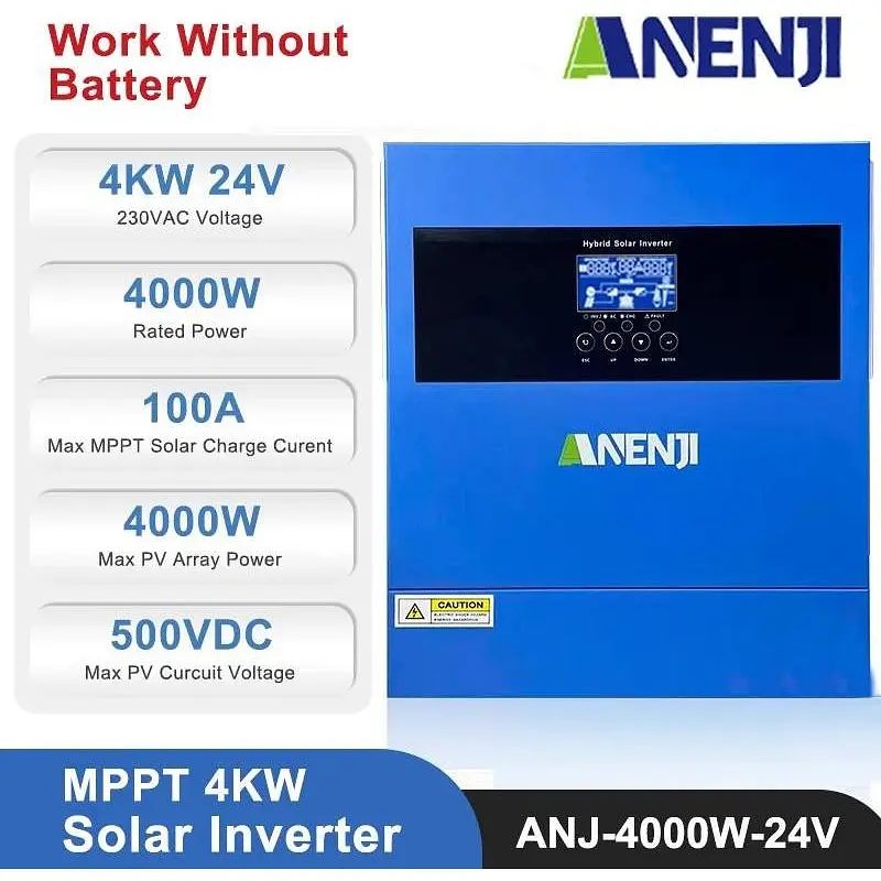 Гібридний сонячний інвертор (hybrid) ANENJI ANJ-4000W-24V - фото 5