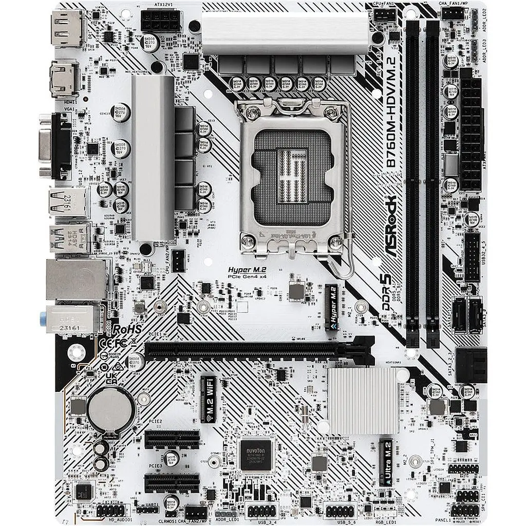 Материнська плата ASRock B760M-HDV/M.2 D5 [140032] - фото 2