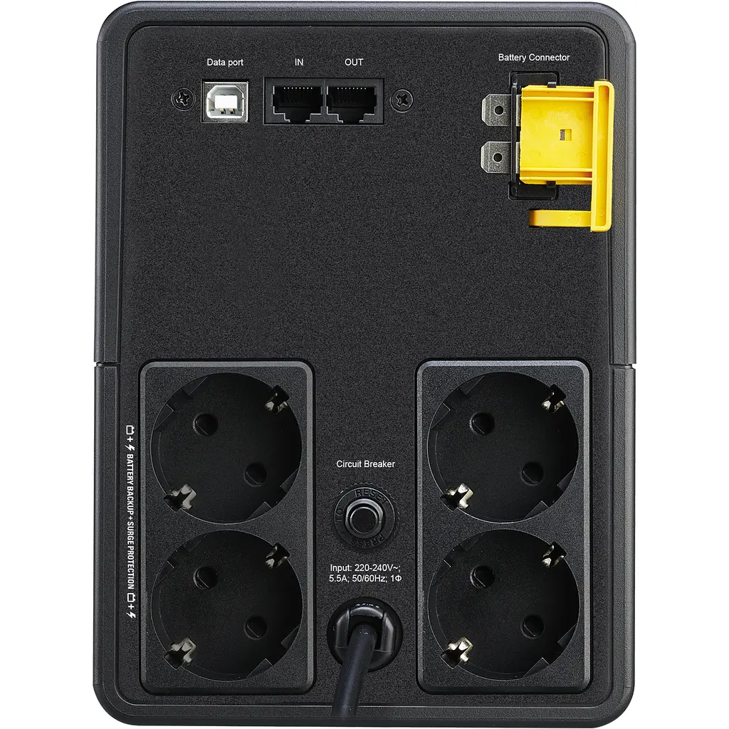Источник бесперебойного питания (ИБП) APC Back-UPS 650W/1200VA USB Schuko (BX1200MI-GR) [113074] - фото 4