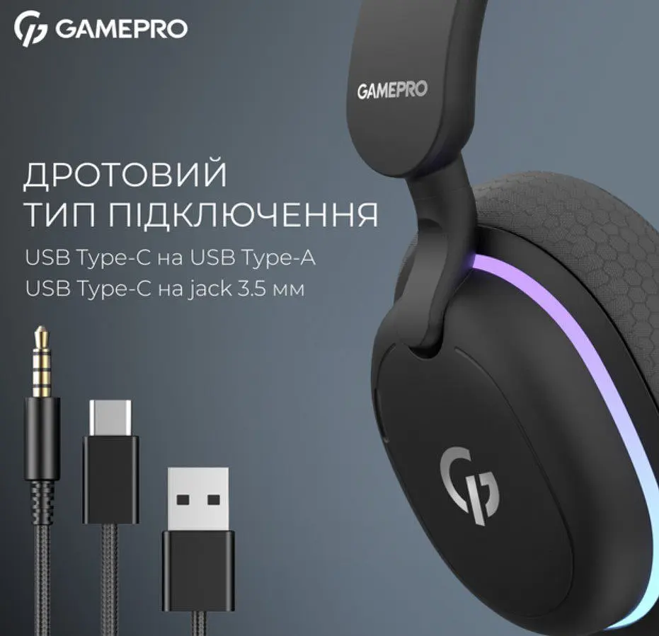 Игровые беспроводные наушники GamePro HSW-250 7.1 Bragi Asgard RGB Tri-Mod Black - фото 8