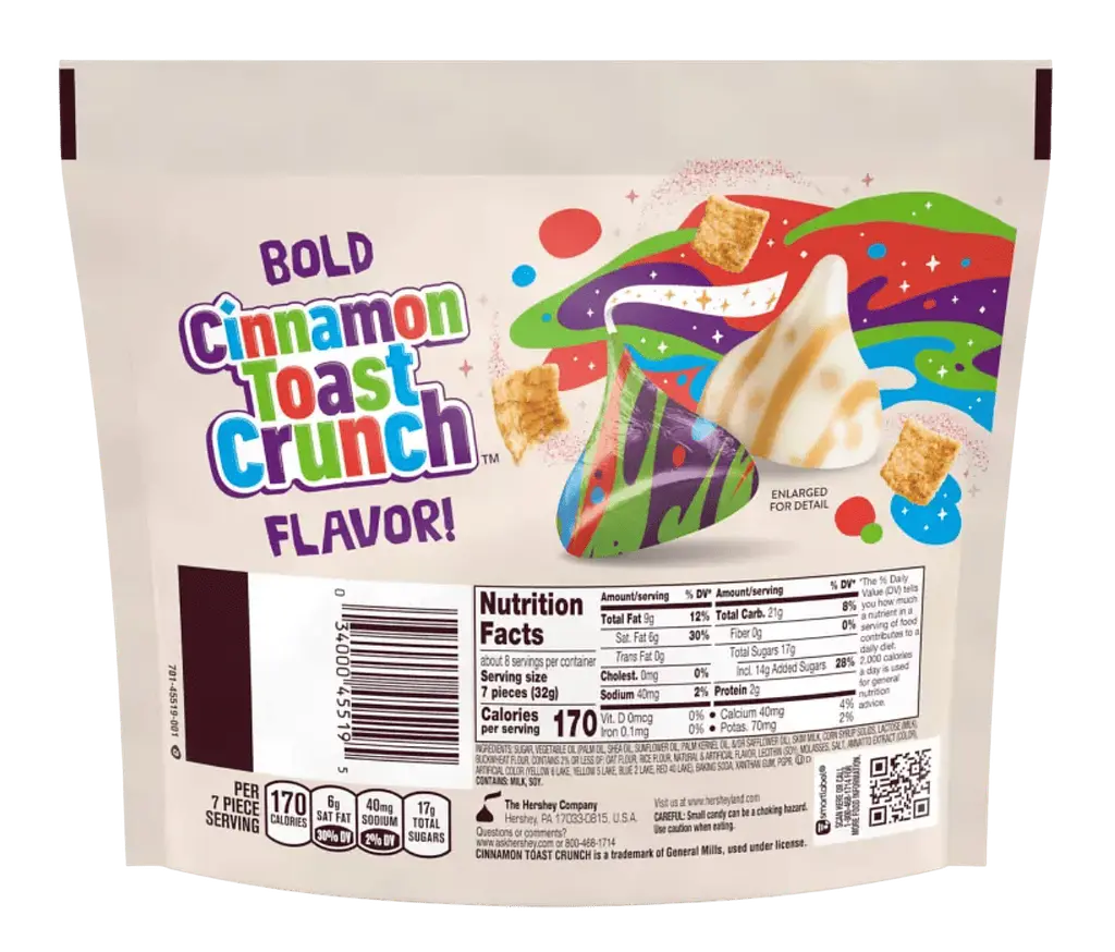 Шоколадні цукерки Hershey's Kisses Cinnamon Toast Crunch Flavored Candy 255г - фото 7