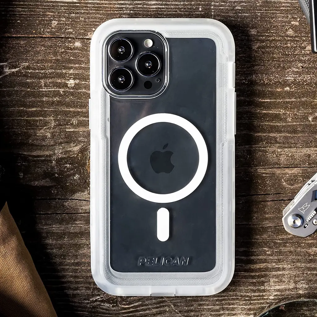 Оригінальний протиударний чохол для iPhone 14 Pro Pelican Voyager MagSafe Прозорий аналог OtterBox Defender з кліпсою - фото 6
