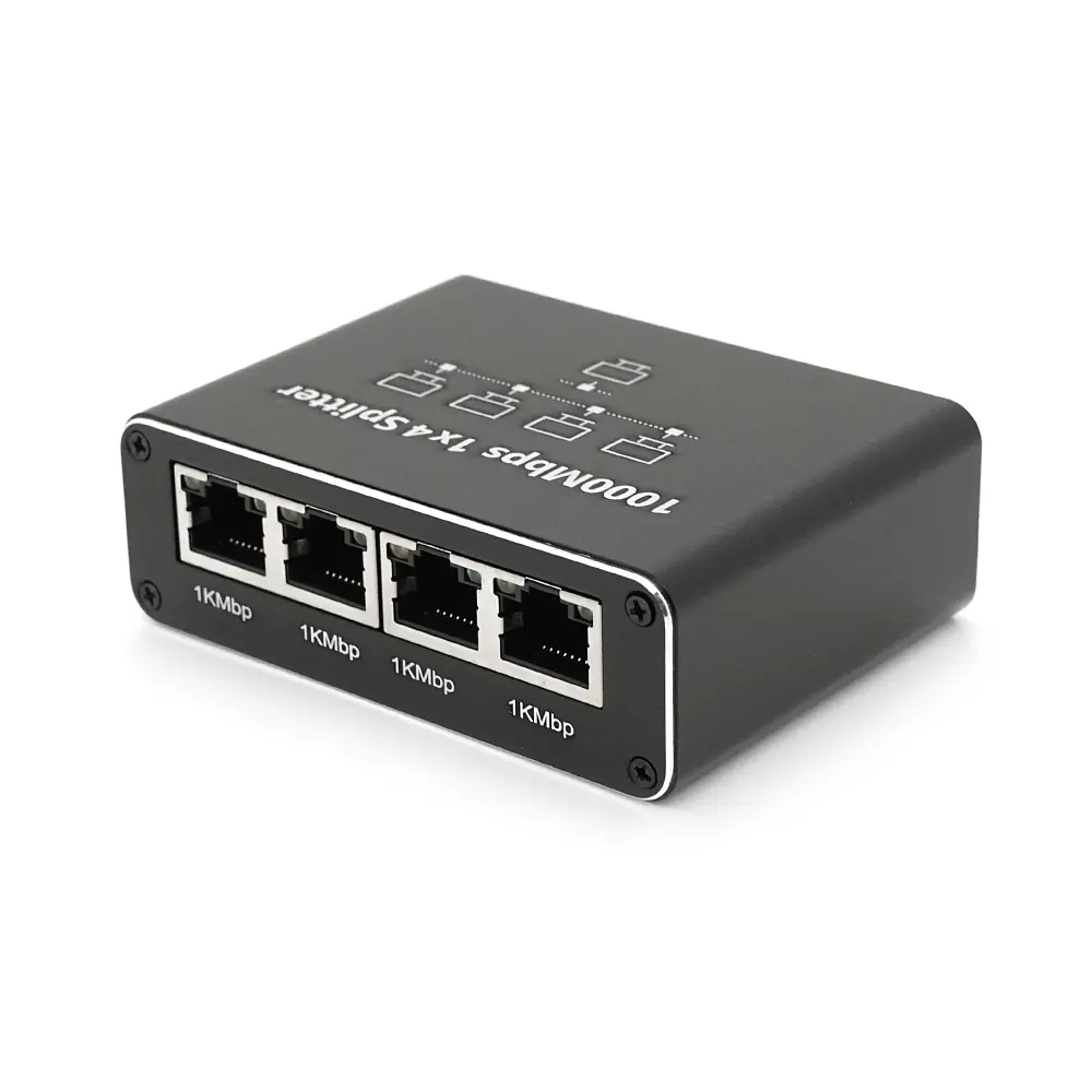 Активний RJ 45 сплітер 1=>4 порти, підтримує 1000 Mbps, with Type-C power supply - фото 3