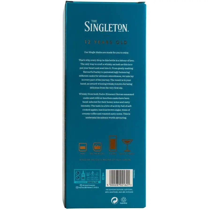 Віскі The Singleton of Dufftown Luscious Nectar 12 yo 40% 0.7 л  - фото 4