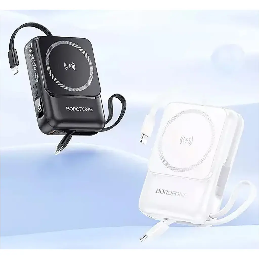 Внешний аккумулятор Borofone BJ59 Refined 10000mAh 22.5W White [123609] - фото 3