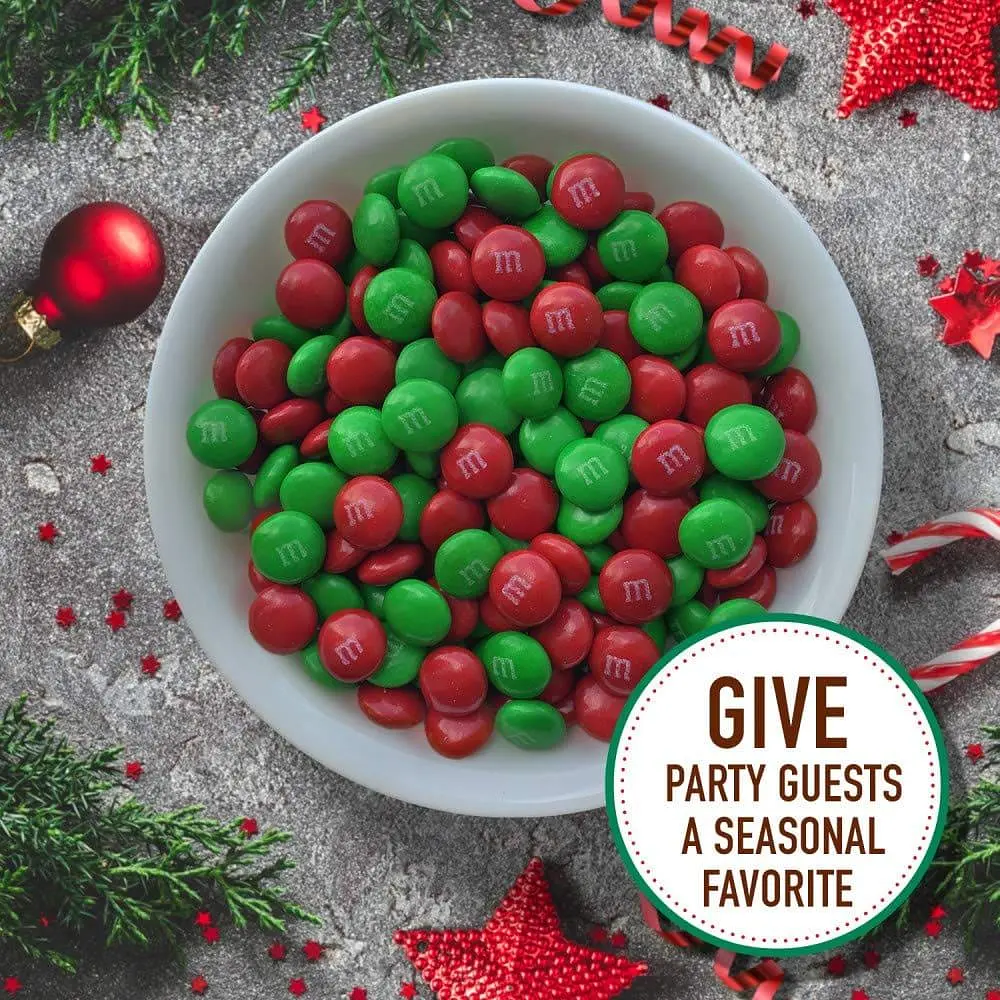 Драже M&M's Milk Chocolate Holiday Blend Red & Green Christmas Candy 1077.3 г - фото 4