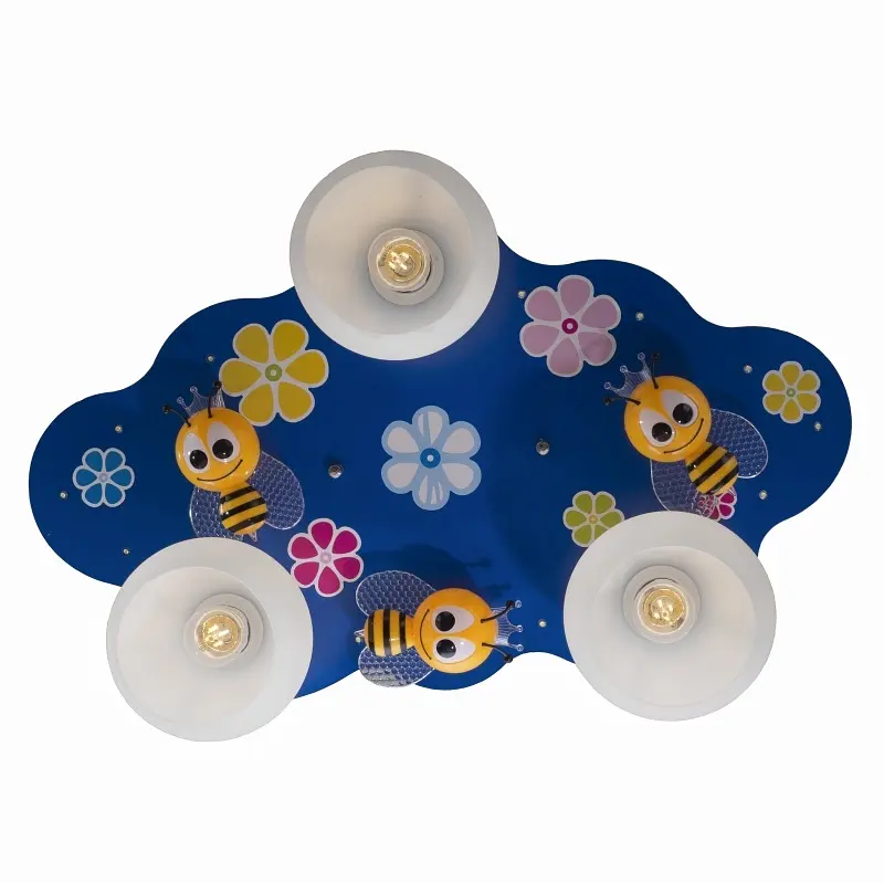 Люстра потолочная Brille с подсветкой для детского LED E27 60W BL (KL-447C/3) - фото 5