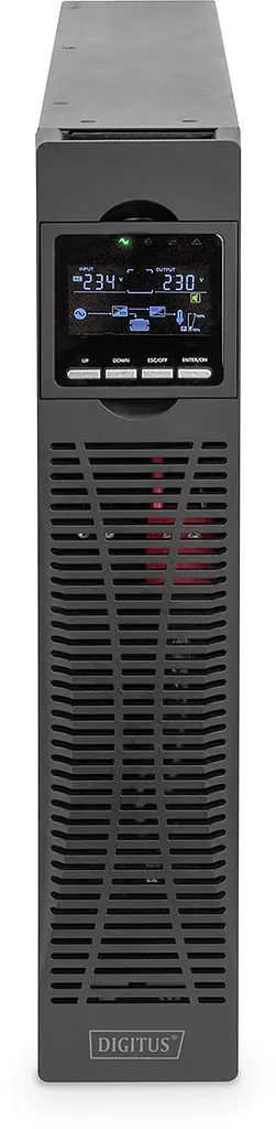 Digitus Джерело безперебійного живлення (ДБЖ) Online, 1000VA/1000W, LCD, 8xC13, RJ45, RS232, USB, Rack/Tower - фото 2