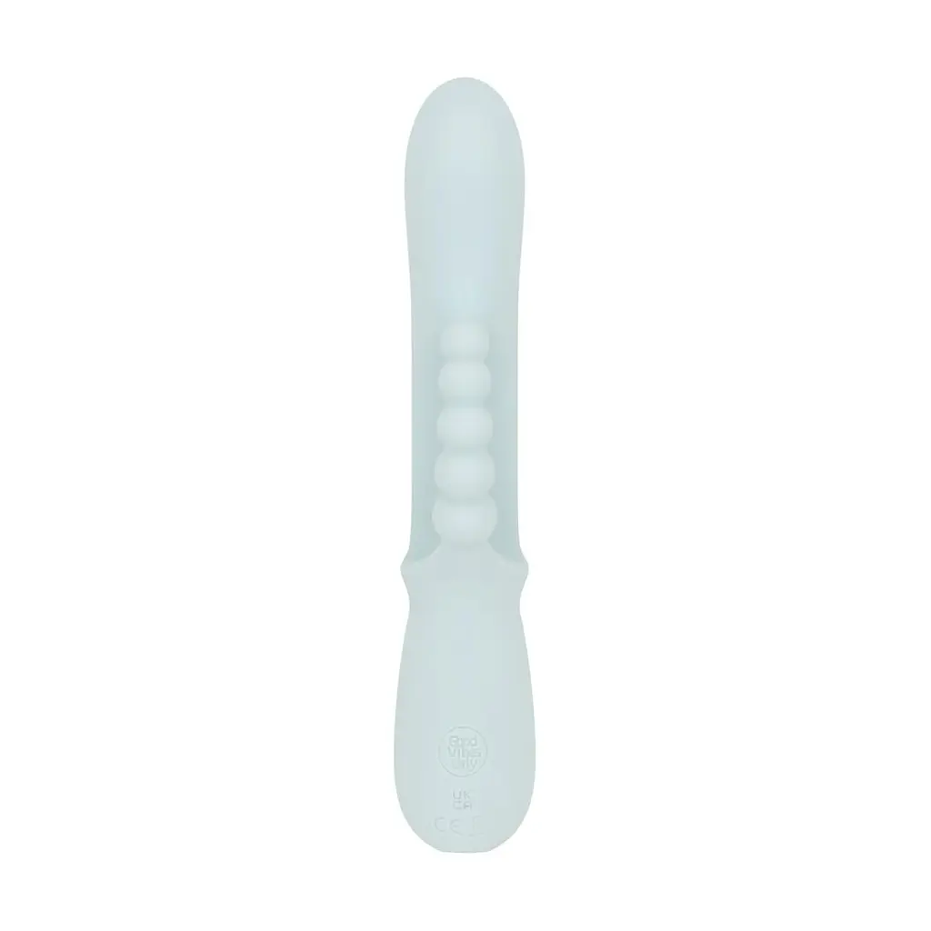 Потрійний вібратор Good Vibes Only - SAGE Triple Stimulation Vibe Soft Silicone - Blue, манливий рух - фото 3