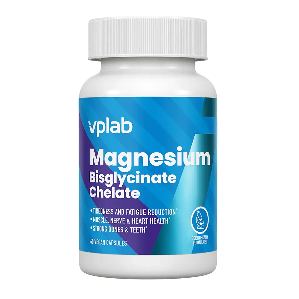 Магній бісгліцинат, Magnesium Bisglycinate - 60 caps