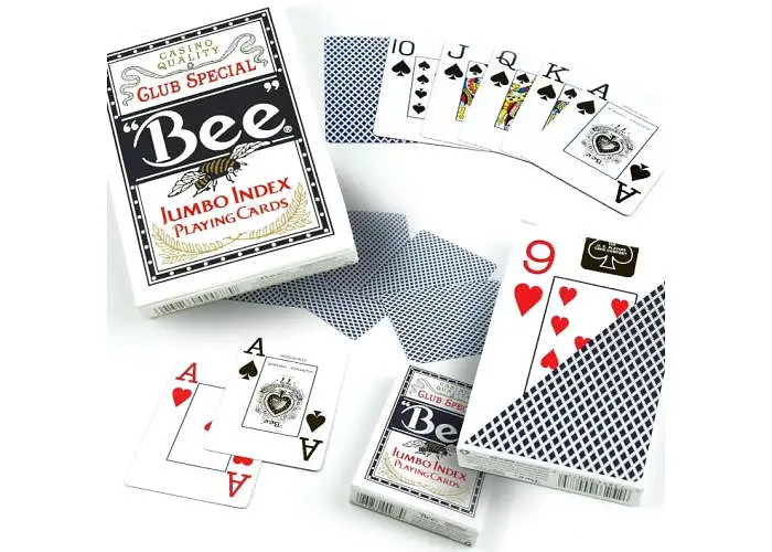 Карти гральні United States Playing Card Company Bee Jumbo Index (blue) (BeJIRB) - фото 6