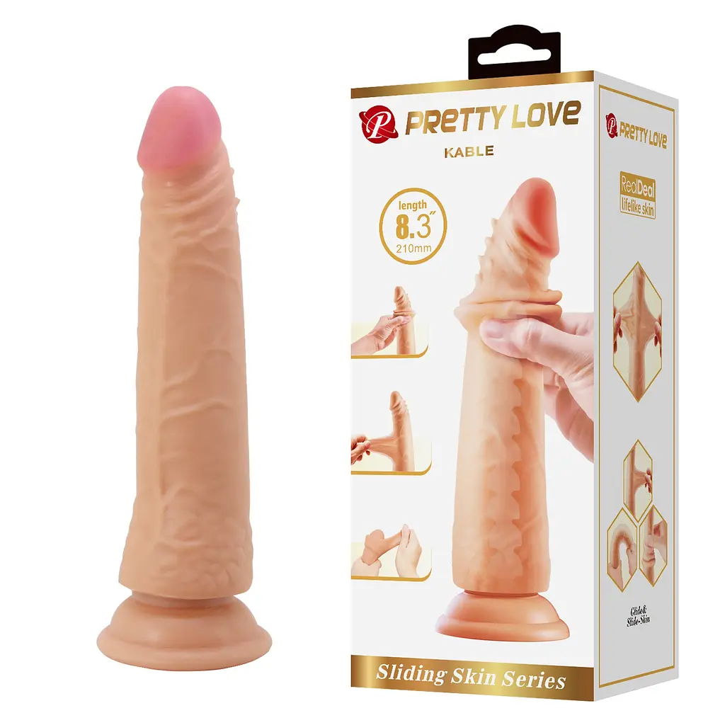 Фалоімітатор Pretty Love Kable Sliding Skin тілесний