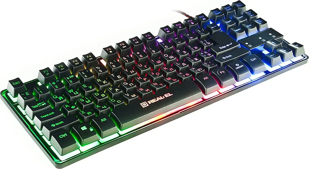 Клавіатура REAL-EL Gaming 8710 TKL Backlit USB black (EL123100030) - фото 2