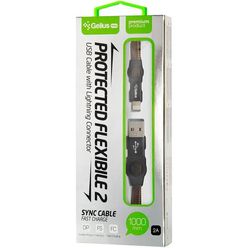 USB кабель Gelius Pro Flexible 2 GP-UC07i iPhone X Black - фото 2