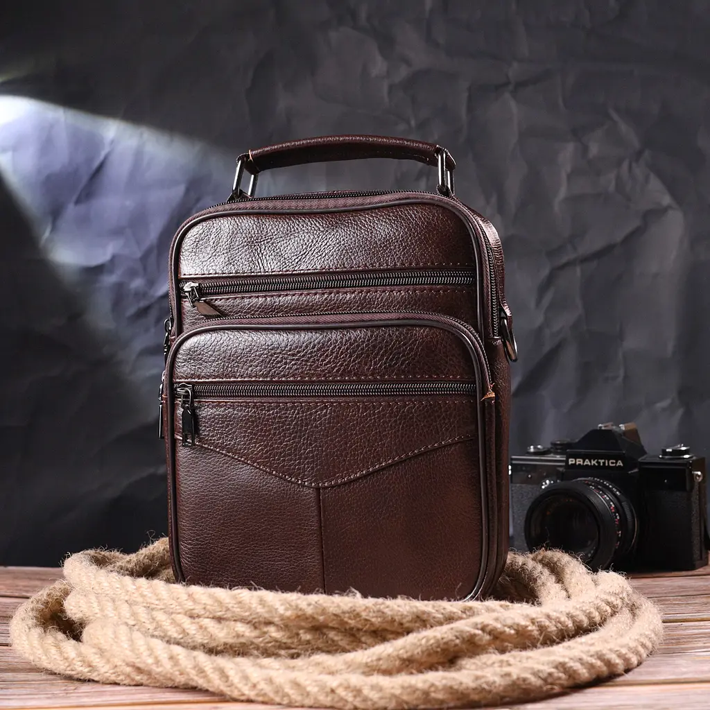 Кожаная сумка мужская Vintage 20х24,5х6 см sum0022397 - фото 7