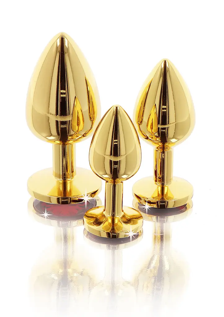 Анальна пробка Taboom Butt Plug With Diamond Jewel S, 7 см (червоний) - фото 4