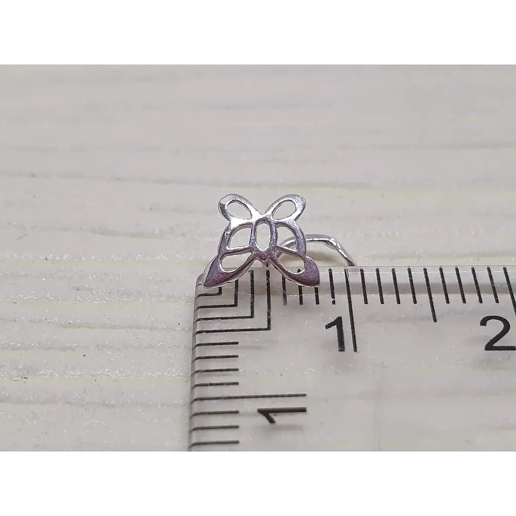 Серебряная серьга-пирсинг в нос Dear. 1026С - фото 4